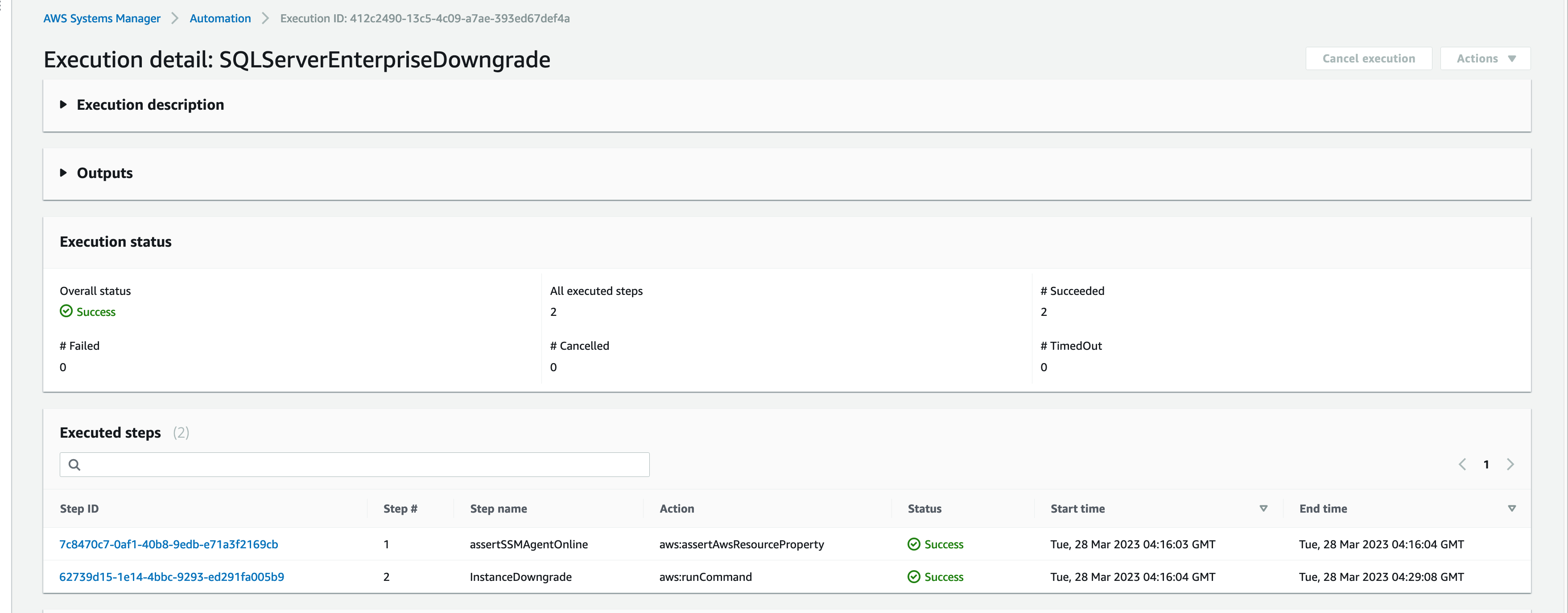Figure 9: SSM Document Execution Status