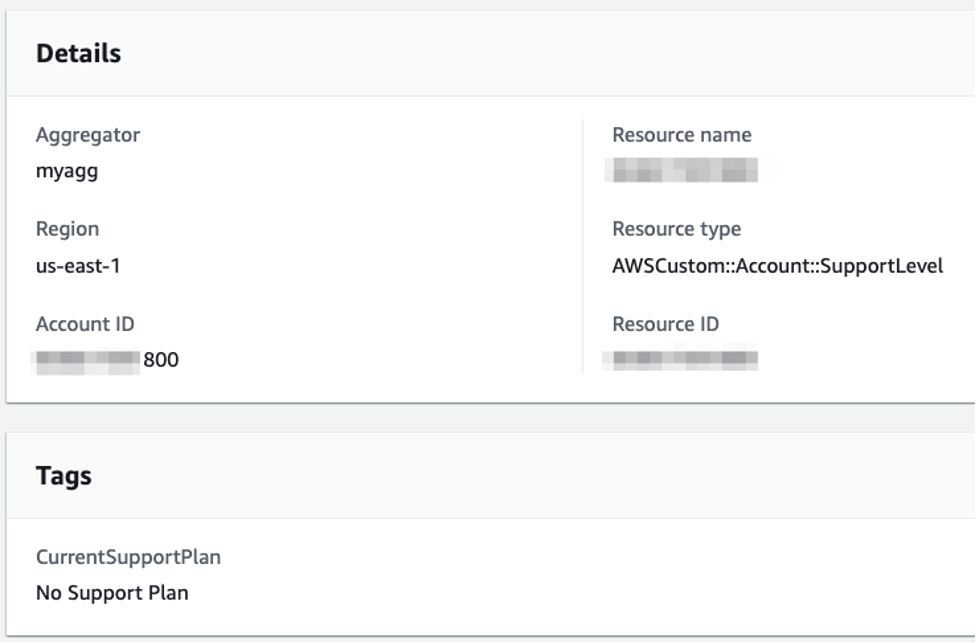 Figure 8: AWS Config custom resource details