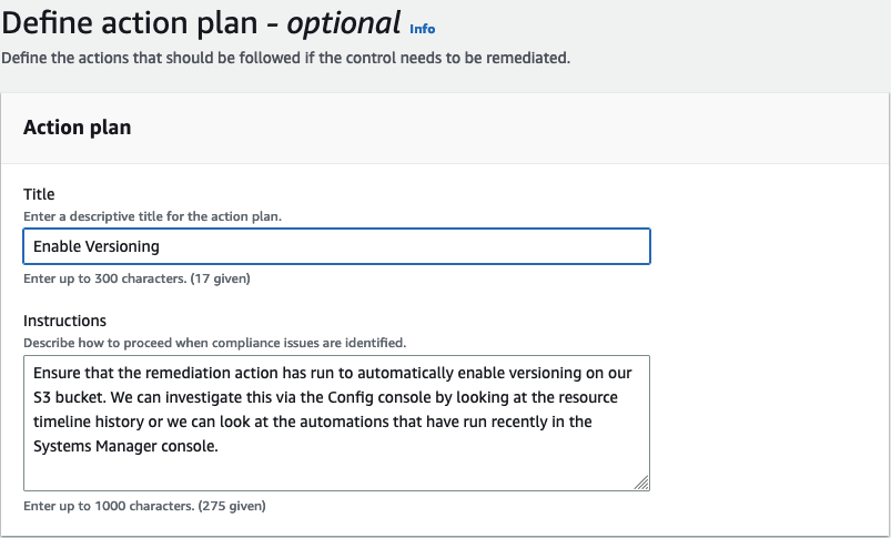 Provide a title and instructions for the action plan
