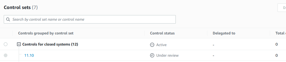 Control 11.10, controls for closed systems