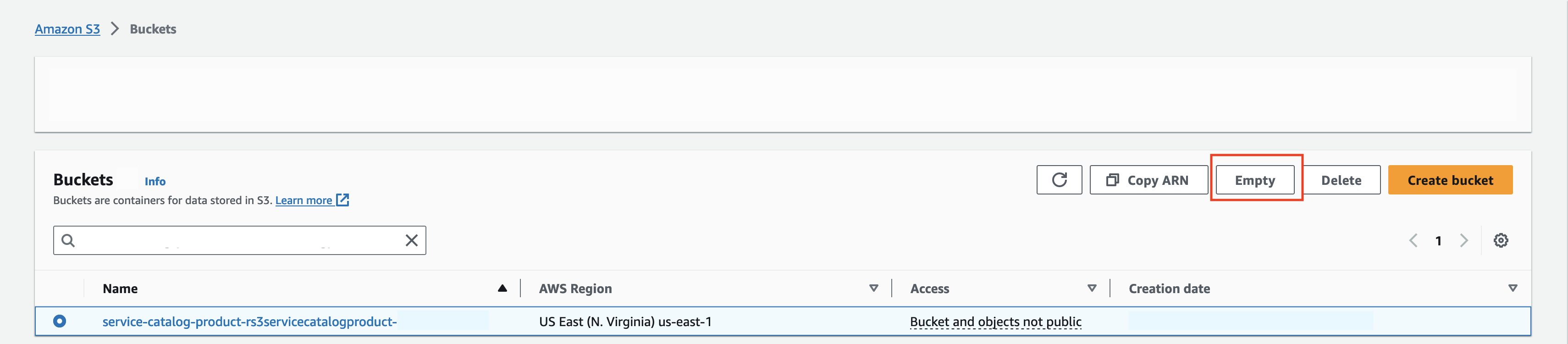 Clean up by emptying the S3 buckets created during the AWS MGN or AWS DRS service initialization process