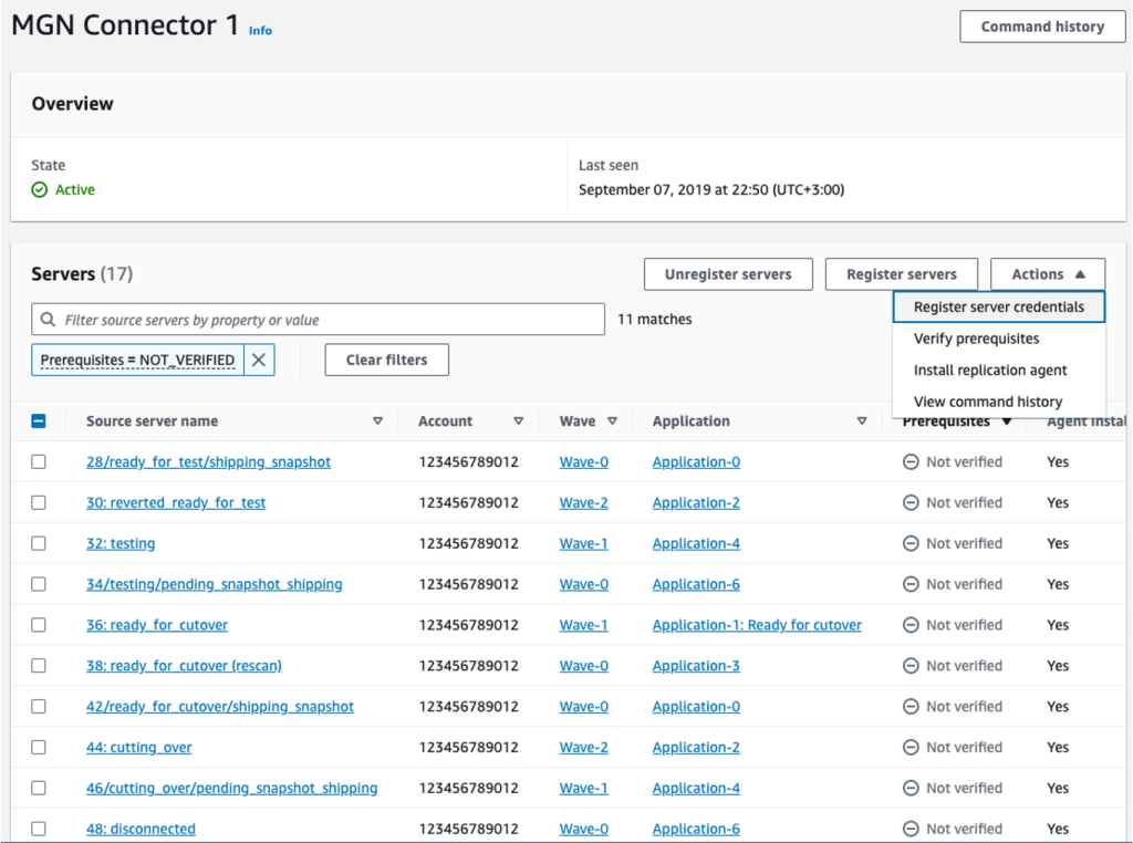 Register server credentials