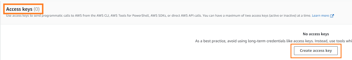 Fig 12 shows steps to adding access key to SCEndUser