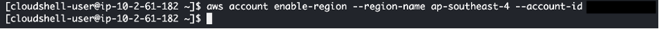 aws enable region api call using the AWS CLI