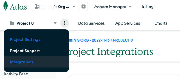 MongoDB Atlas Integrations