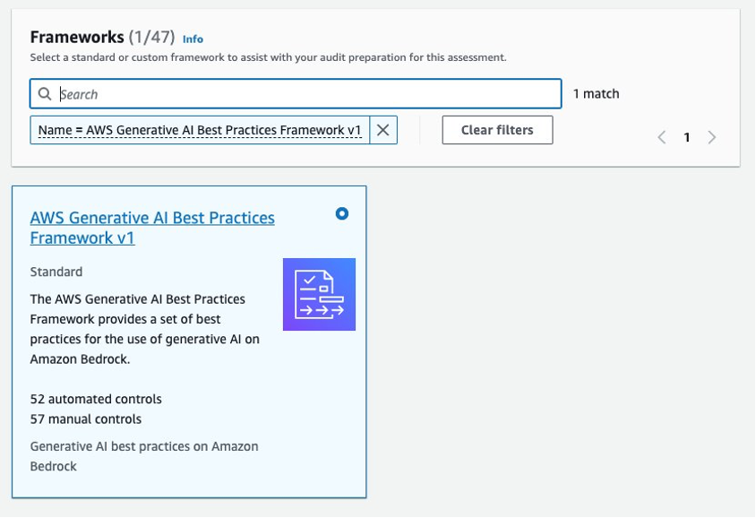 Select the AI best practices framework