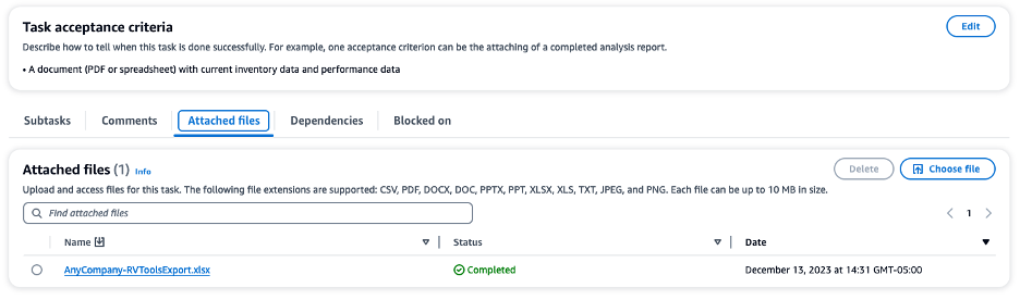 Overview of Migration journey attached files feature