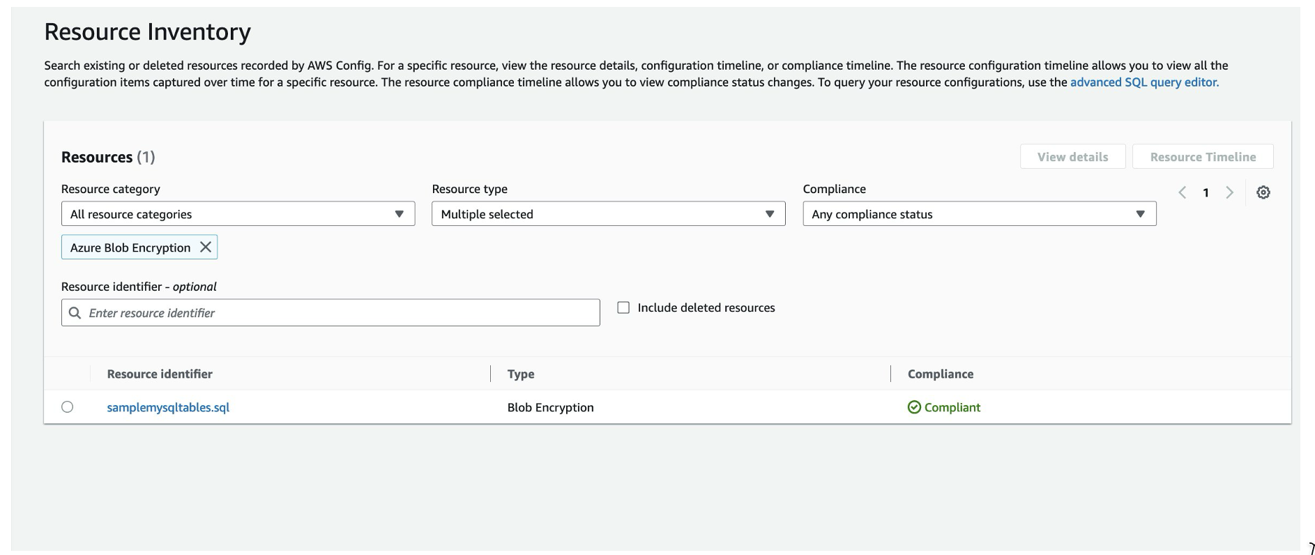 Figure shows compliance check for recorded configuration item