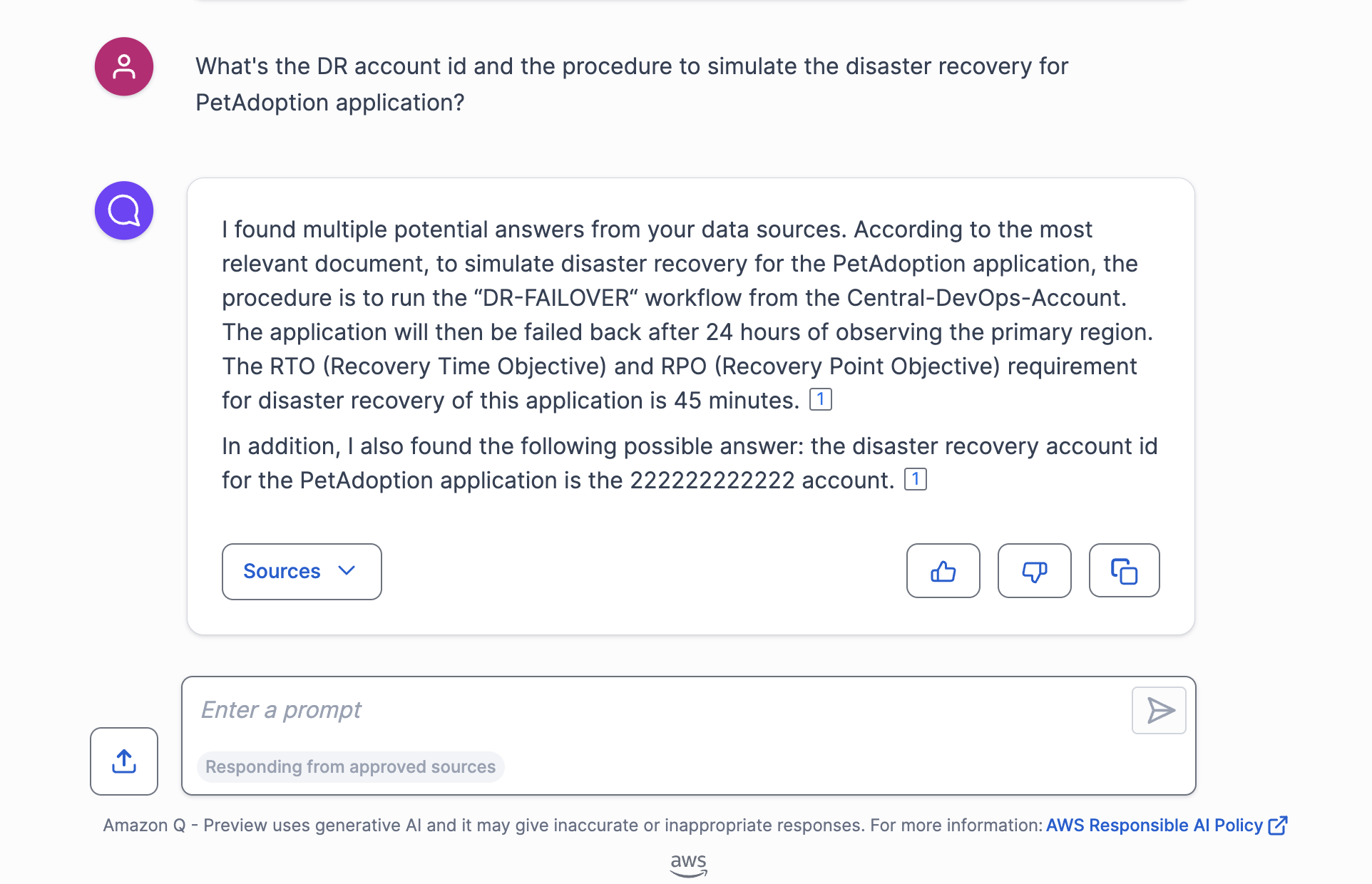 Performing diaster recovery