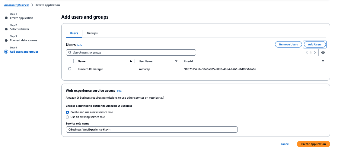 Creating application