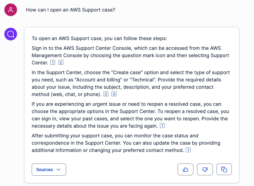 Creating support case