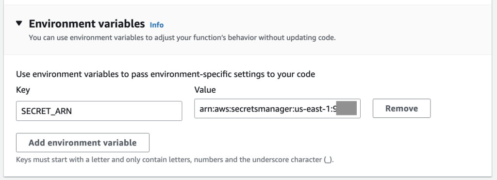 CloudWatch Synthetics Environment Variables