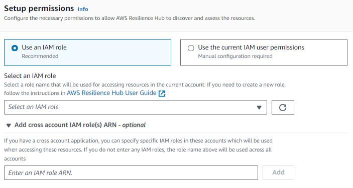 Resilience Hub Permissions Options