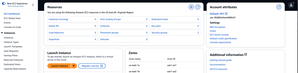EC2 console in AWS GovCloud (US)