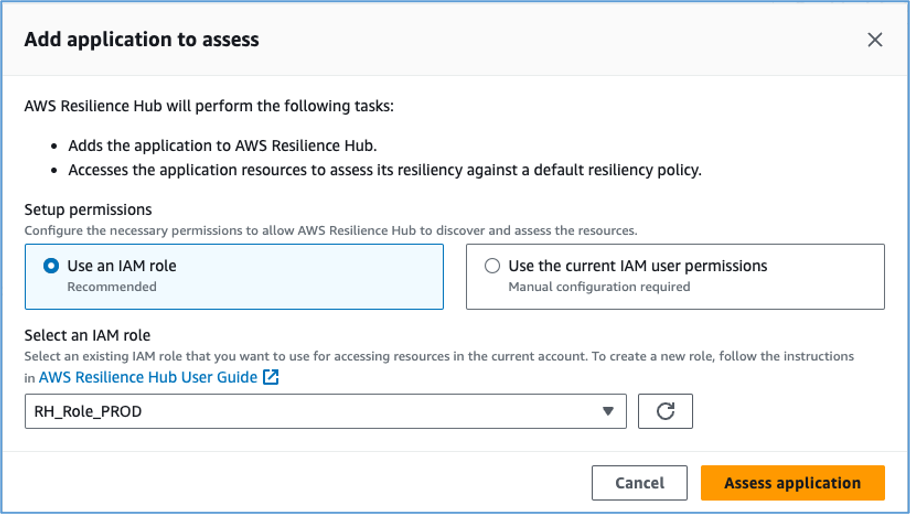 A screenshot of setup permissions