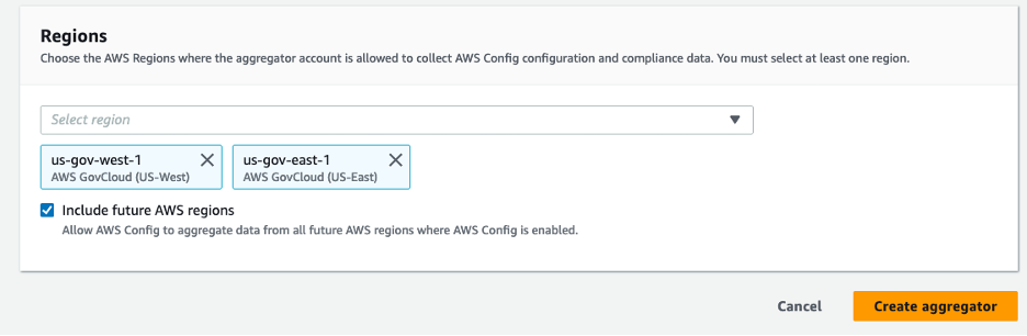 Configuring which Regions to collect AWS Config data