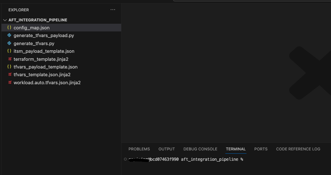 Figure shows the file structure in the local visual studio code once the build scripts are copied to the repository