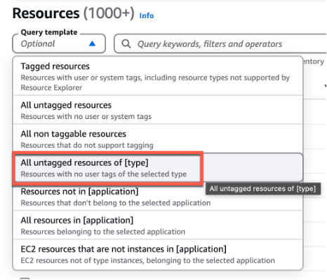 [Figure 5 Resource Explorer sample query]