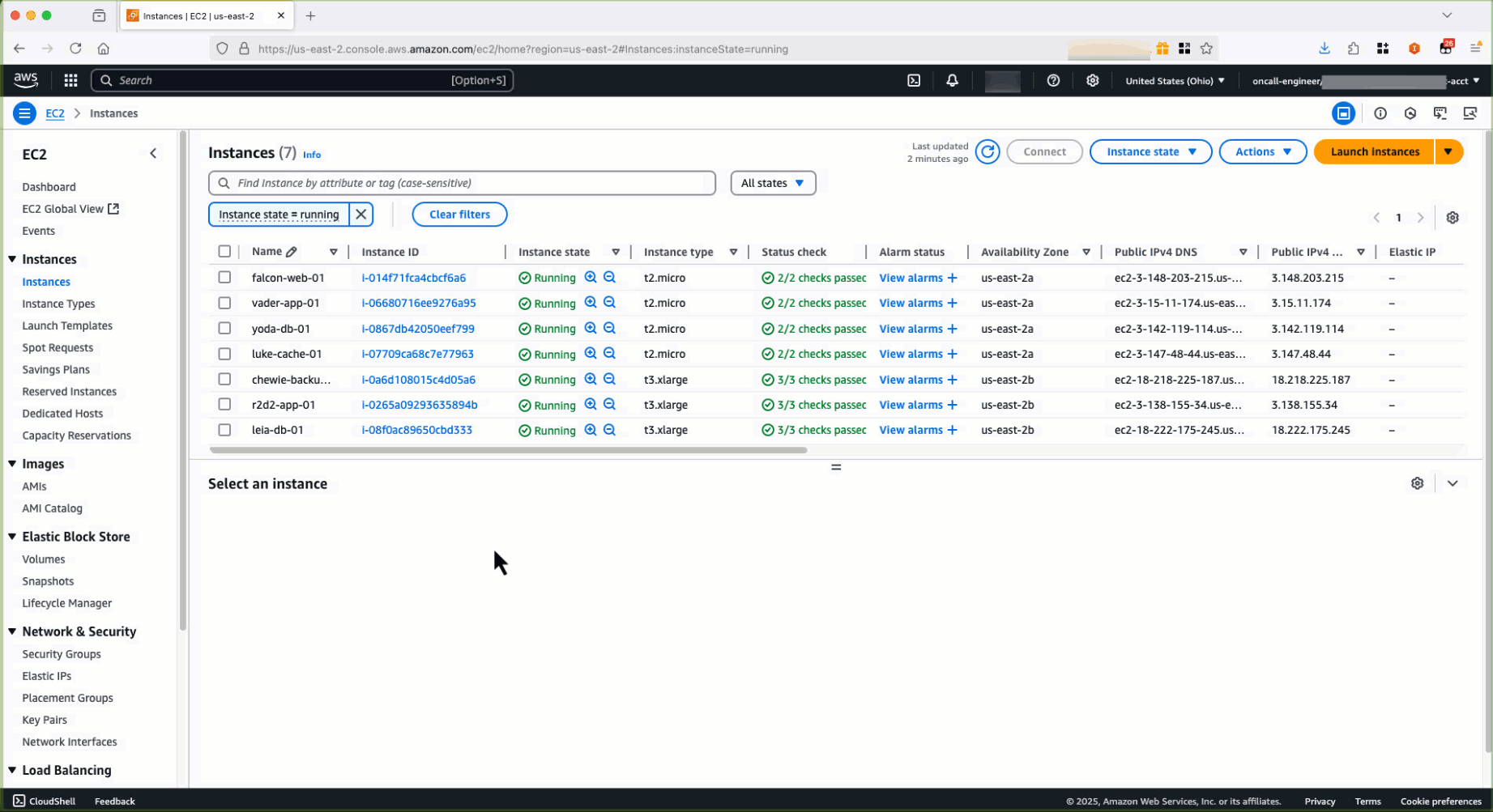 Operator accessing the managed node
