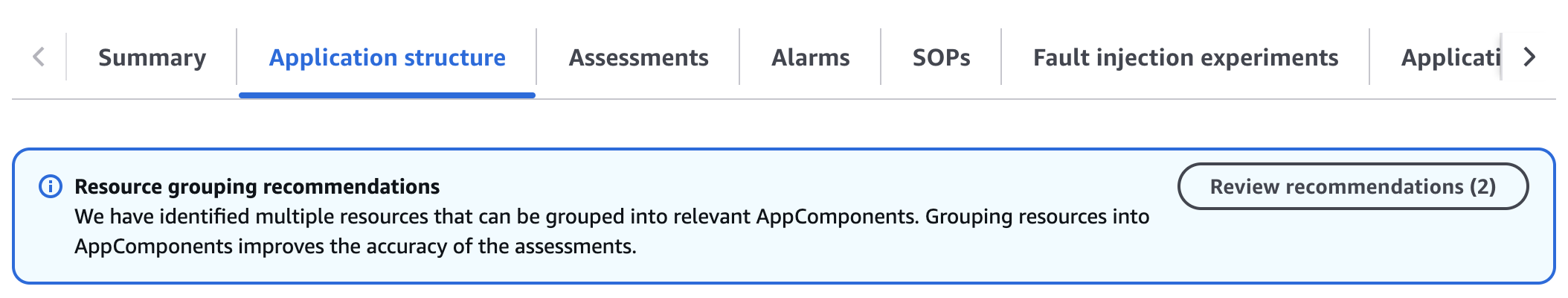 Image showing UI to review grouping recommendations