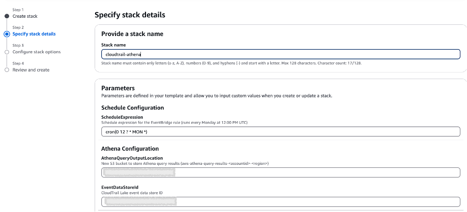 Figure 3: Stack details