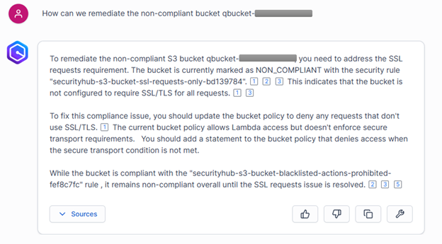 Fig 4: To remediate non-compliant S3 bucket