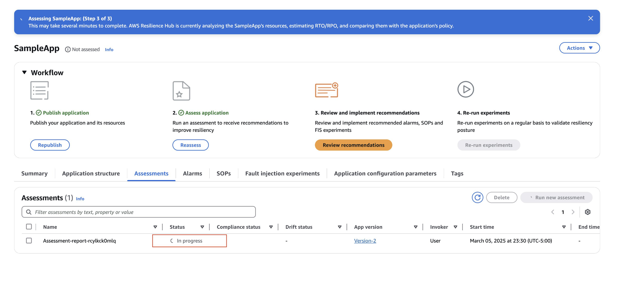 Resilience Hub Application Assessment