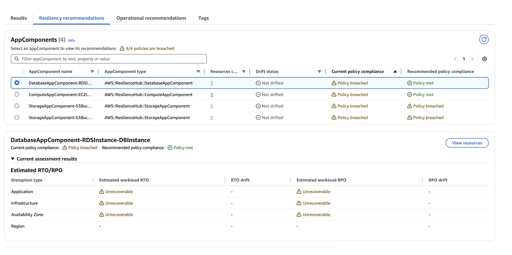 Resilience Hub Application Assessment
