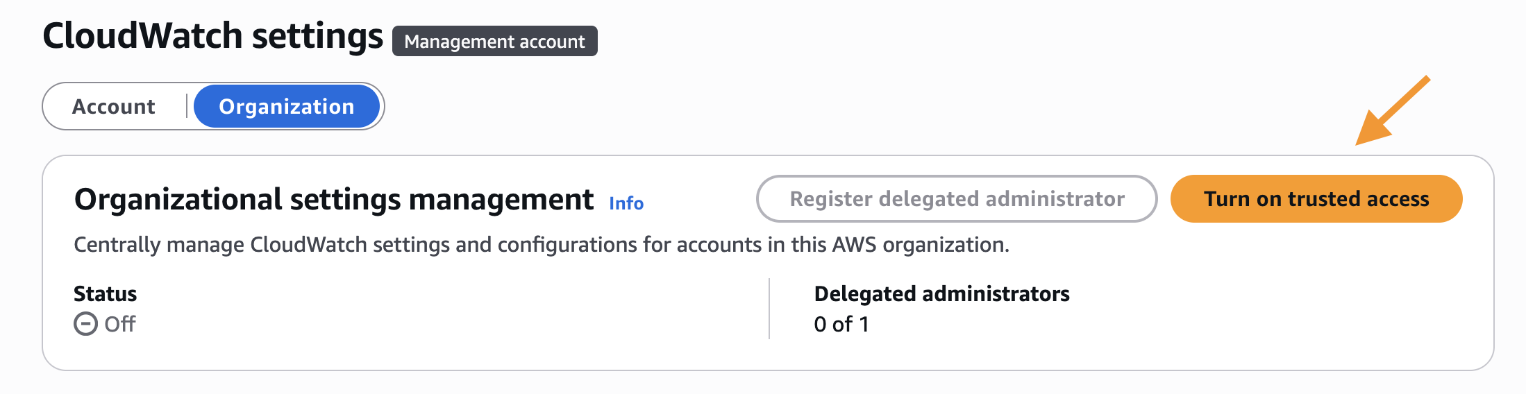 Enabling org trusted access
