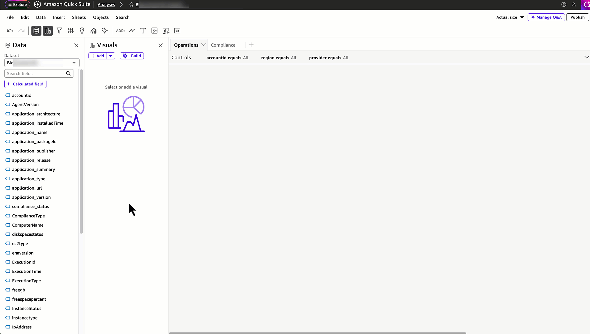 Create visuals using Amazon Quick Suite