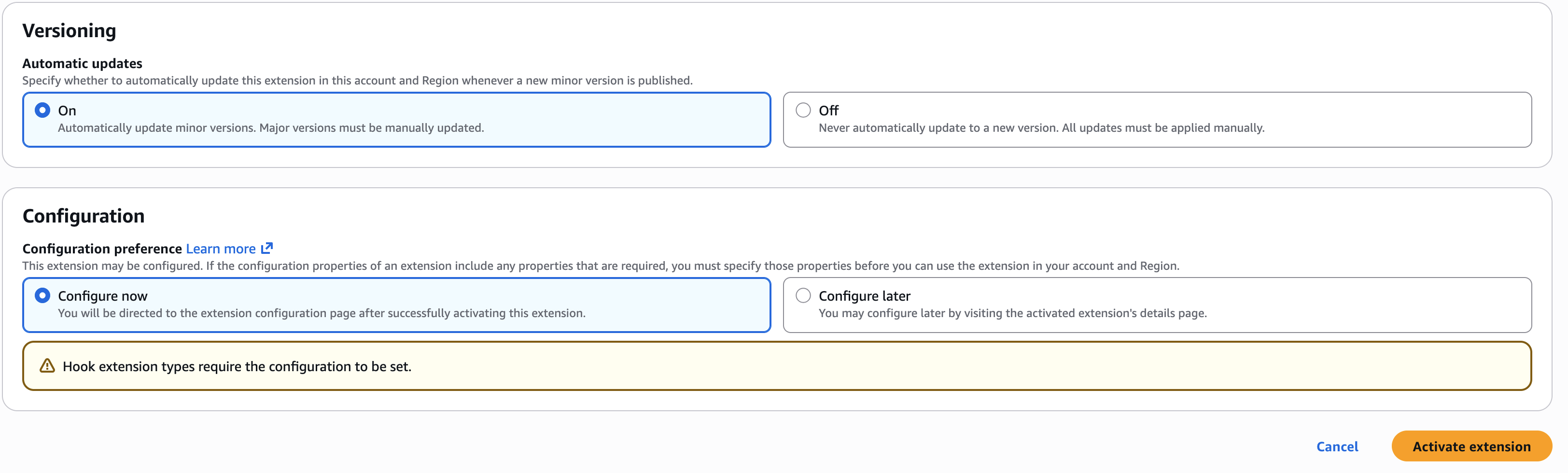 [Figure 5] Activate the extension button for the hook