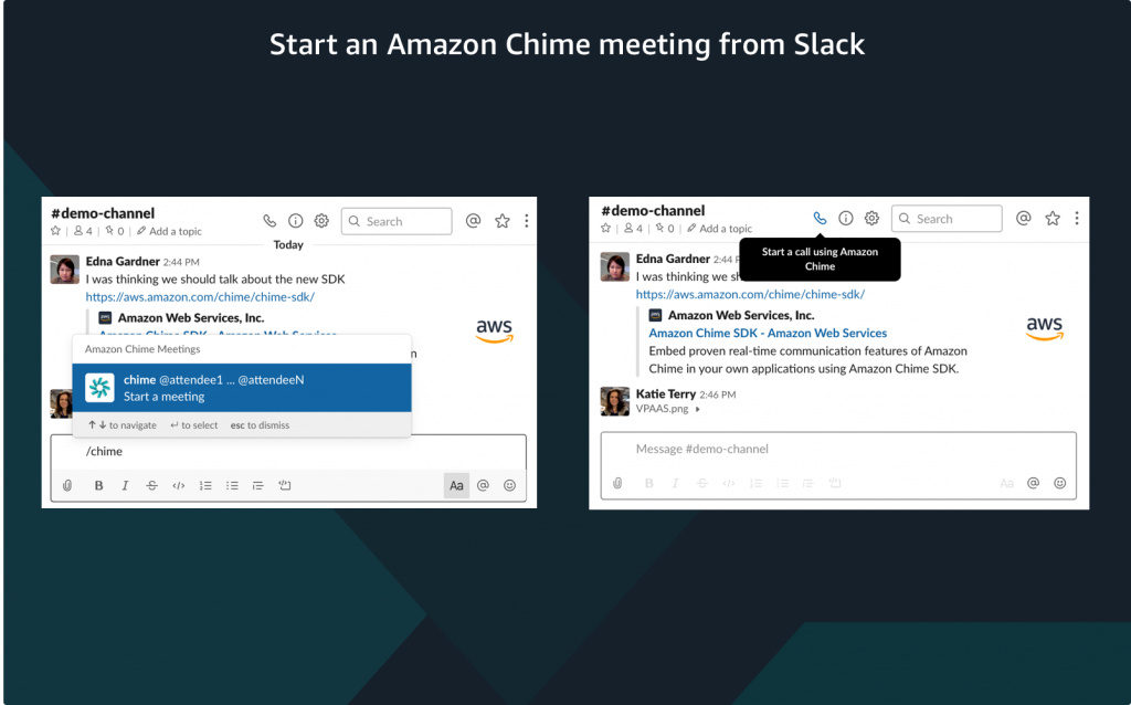 start a meeting from Slack