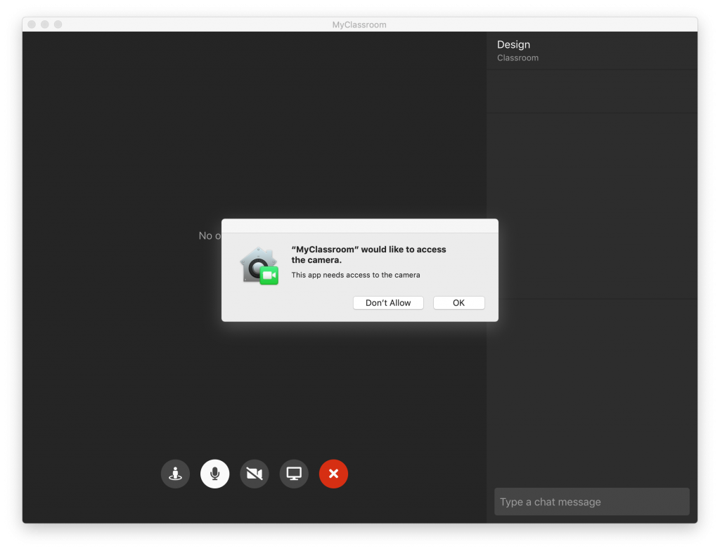 Amazon Chime SDK Virtual Classroom Grant Permissions
