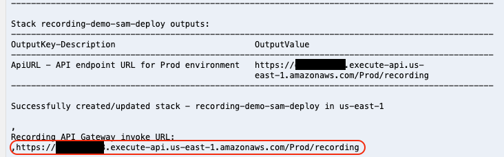 Recording Service URI