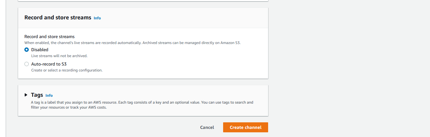 Amazon IVS Record Store Streams