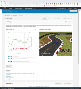 AWS DeepRacer virtual screen