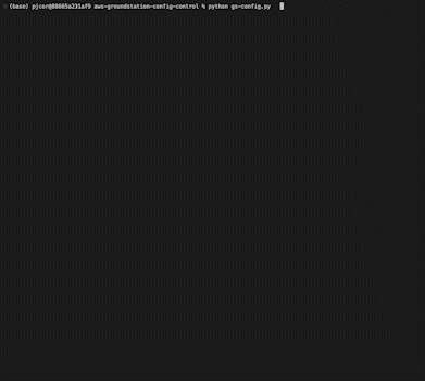 Figure 4. An animated walkthrough for viewing mission profiles with AWS CLI.