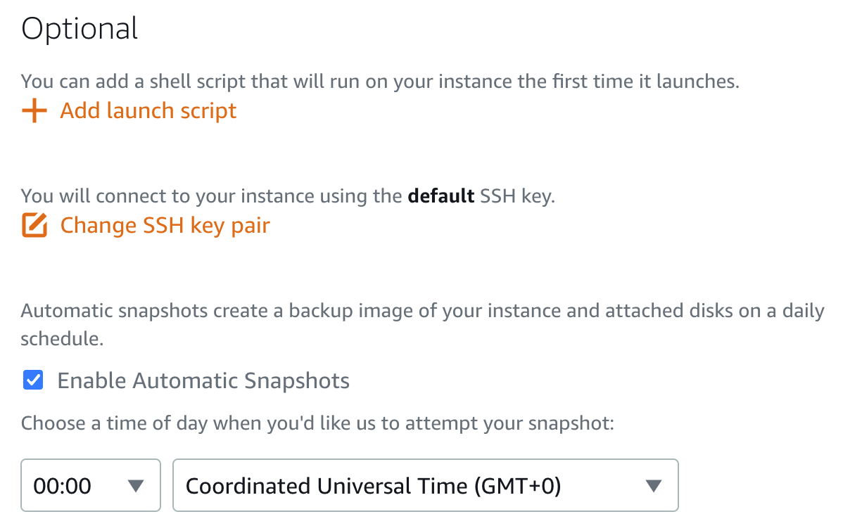 Figure 2. Enabling automatic snapshots.