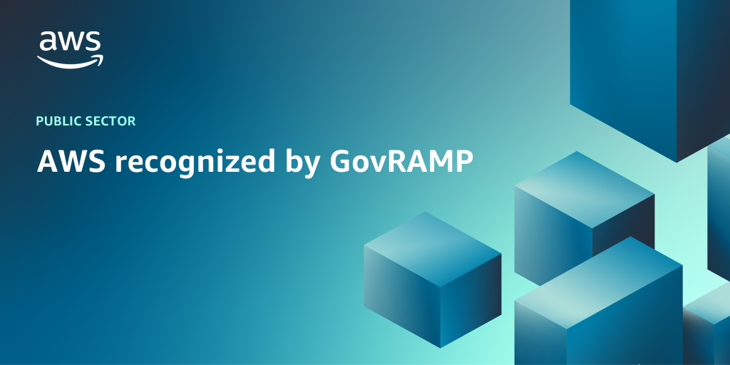 AWS Branded Background with text "AWS recognized by GovRAMP "