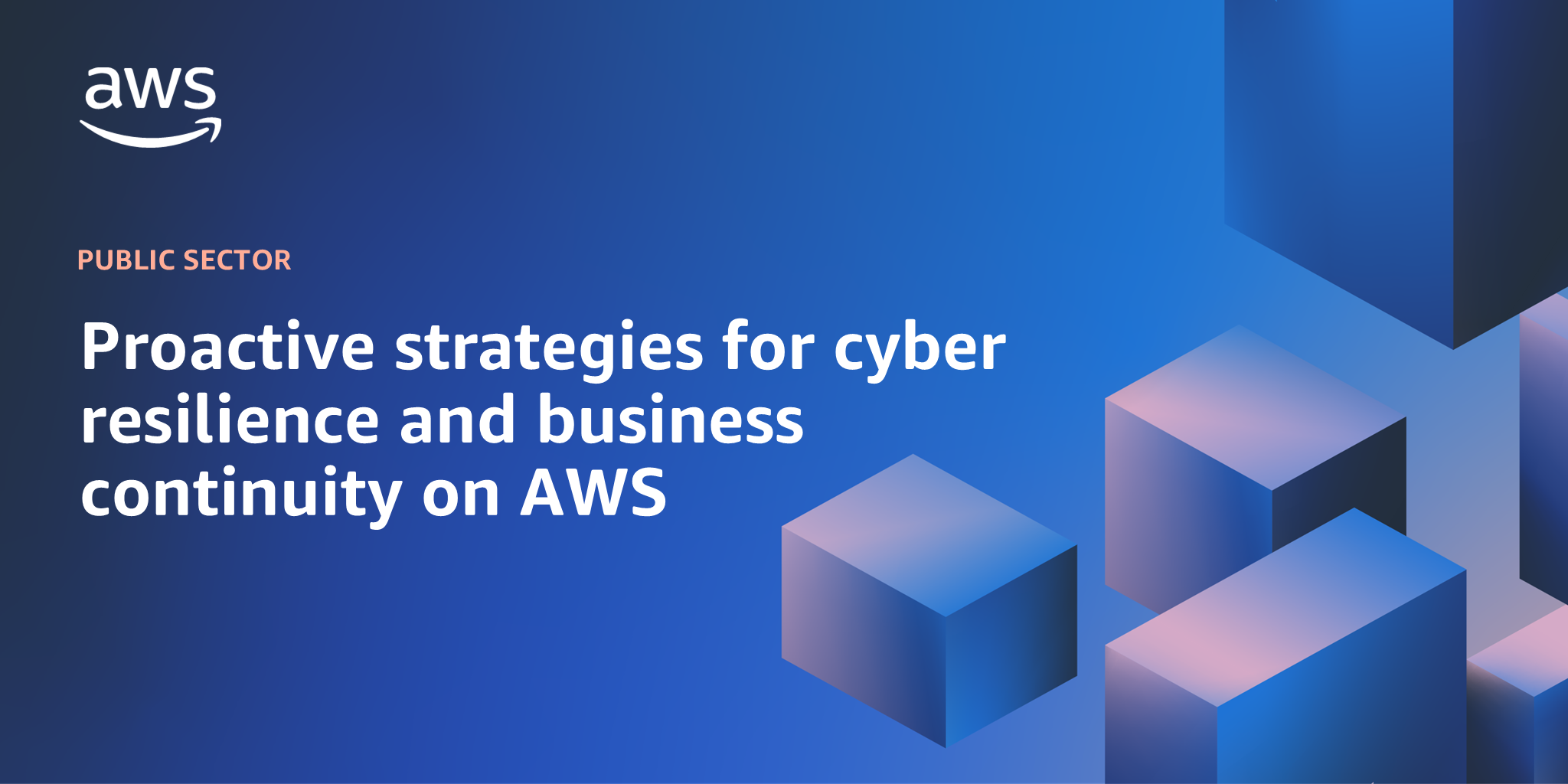 AWS Branded Background with text "Proactive strategies for cyber resilience and business continuity on AWS"