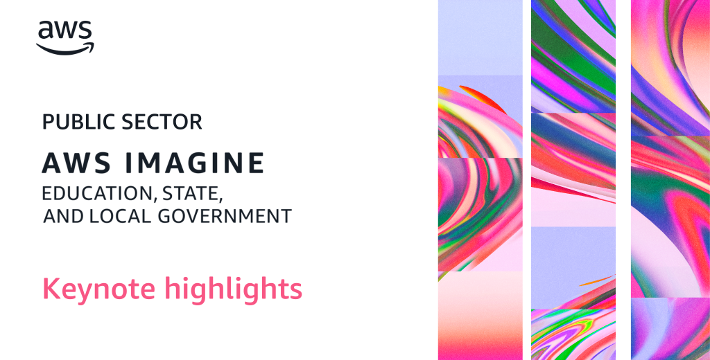 AWS branded background with text "EAWS Imagine Education, State, and Local Government"