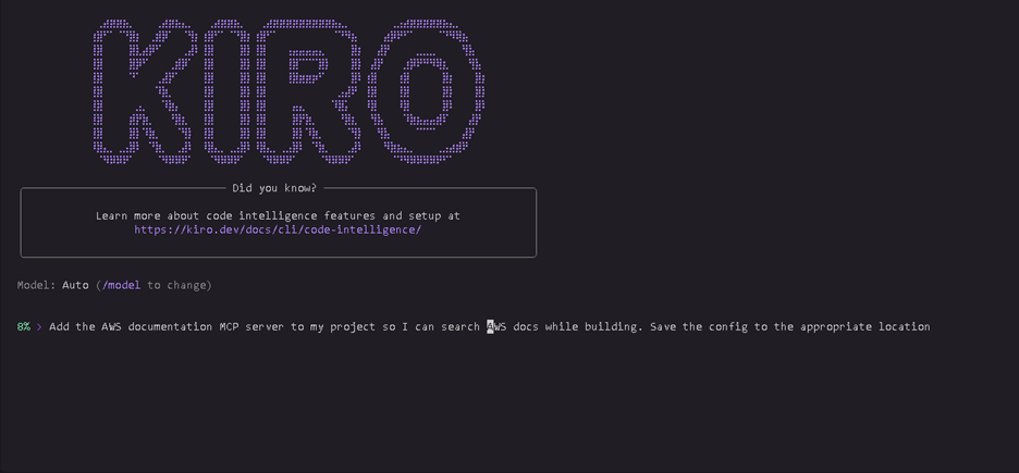 Figure 15: User requesting MCP configuration in CLI