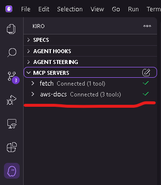 Figure 17: MCP server active status