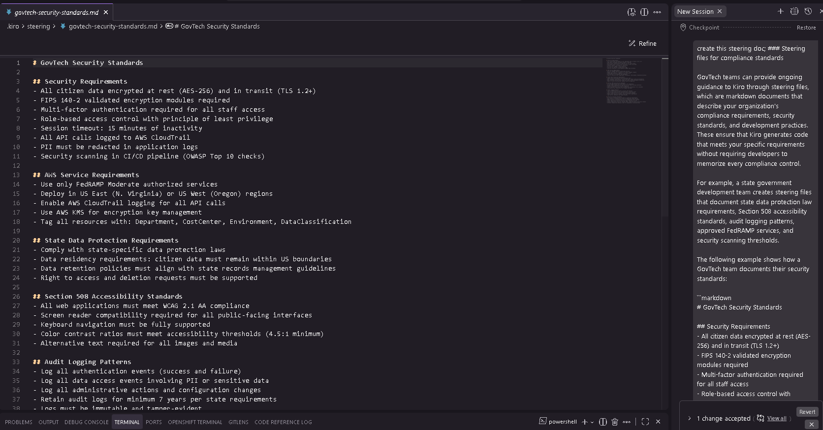 Figure 5: Steering file content