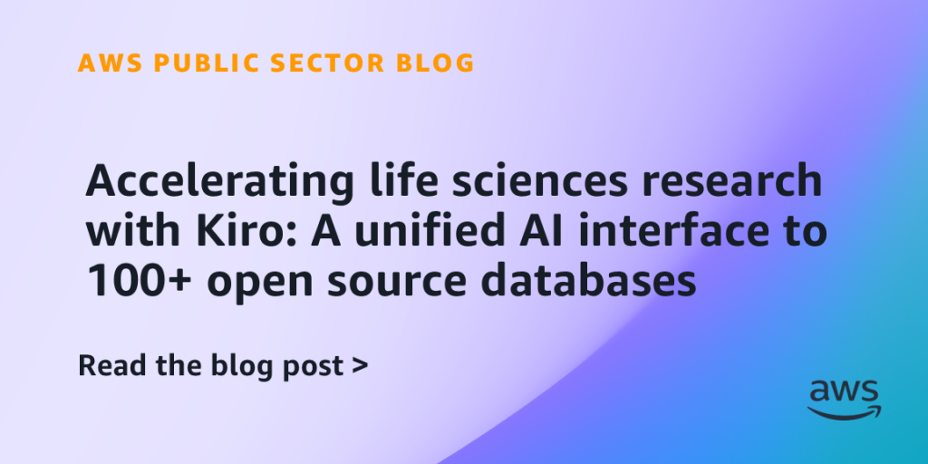 Accelerating life sciences research with Kiro: A unified AI interface to 100+ open source databases