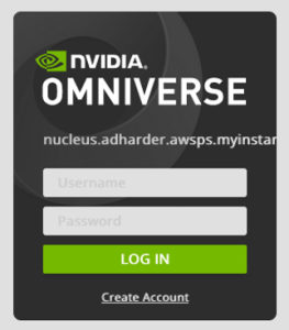 Omniverse Login Window