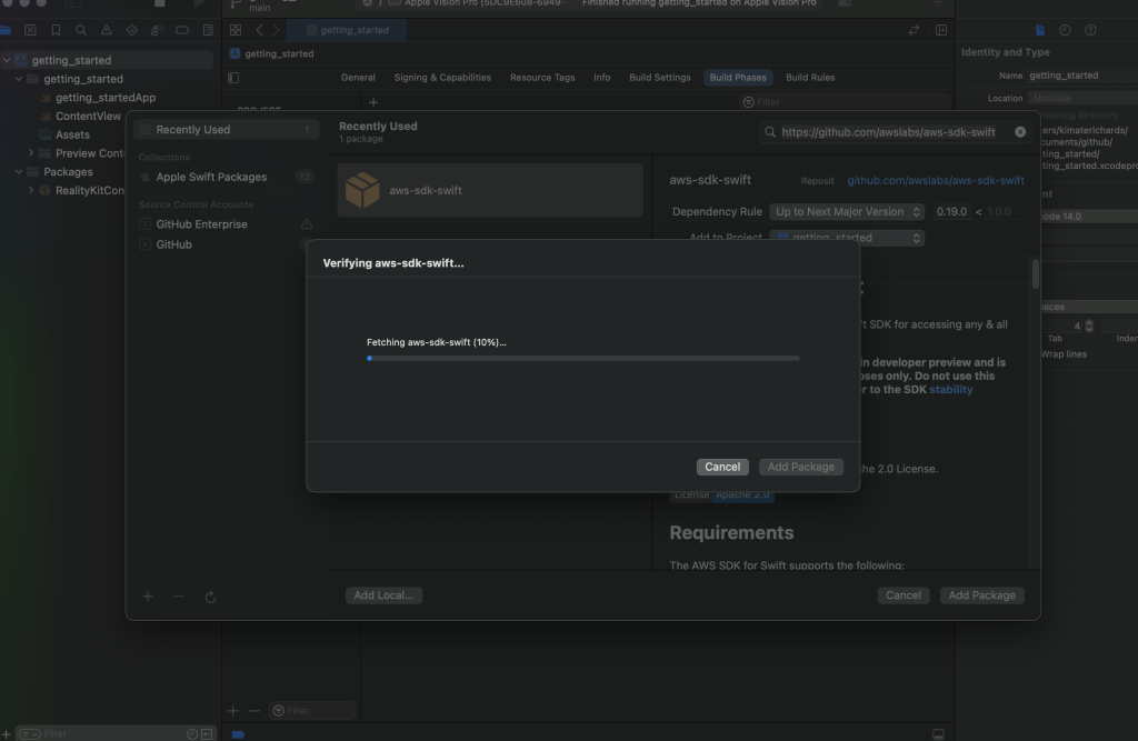 10.-Adding-AWS-SDK-for-Swift