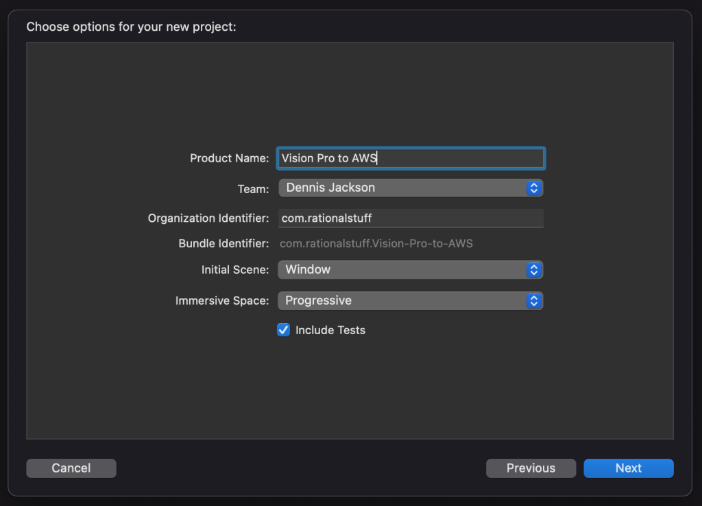 Project Setup Data