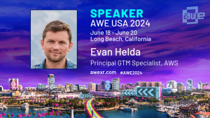 A headshot of Specialist Evan Helda promoting his session at AWE 2024