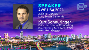 A headshot of Solution Architect Kurt Scheuringer promoting his session at AWE 2024